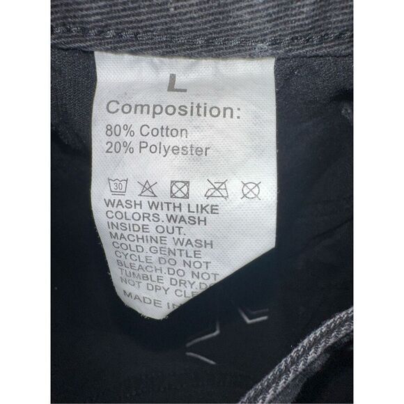 Y2K Streetwear Printed Star Patchwork  Baggy Jeans wide legged size Large L 8 - - Picture 9 of 9